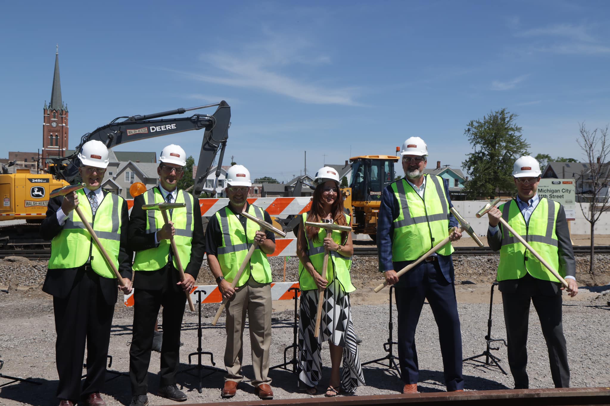 Governor Holcomb announces construction underway on the South Shore Double  Track Project