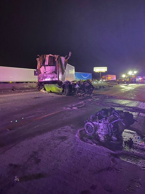 Two separate truck crashes gridlock traffic I-80/94