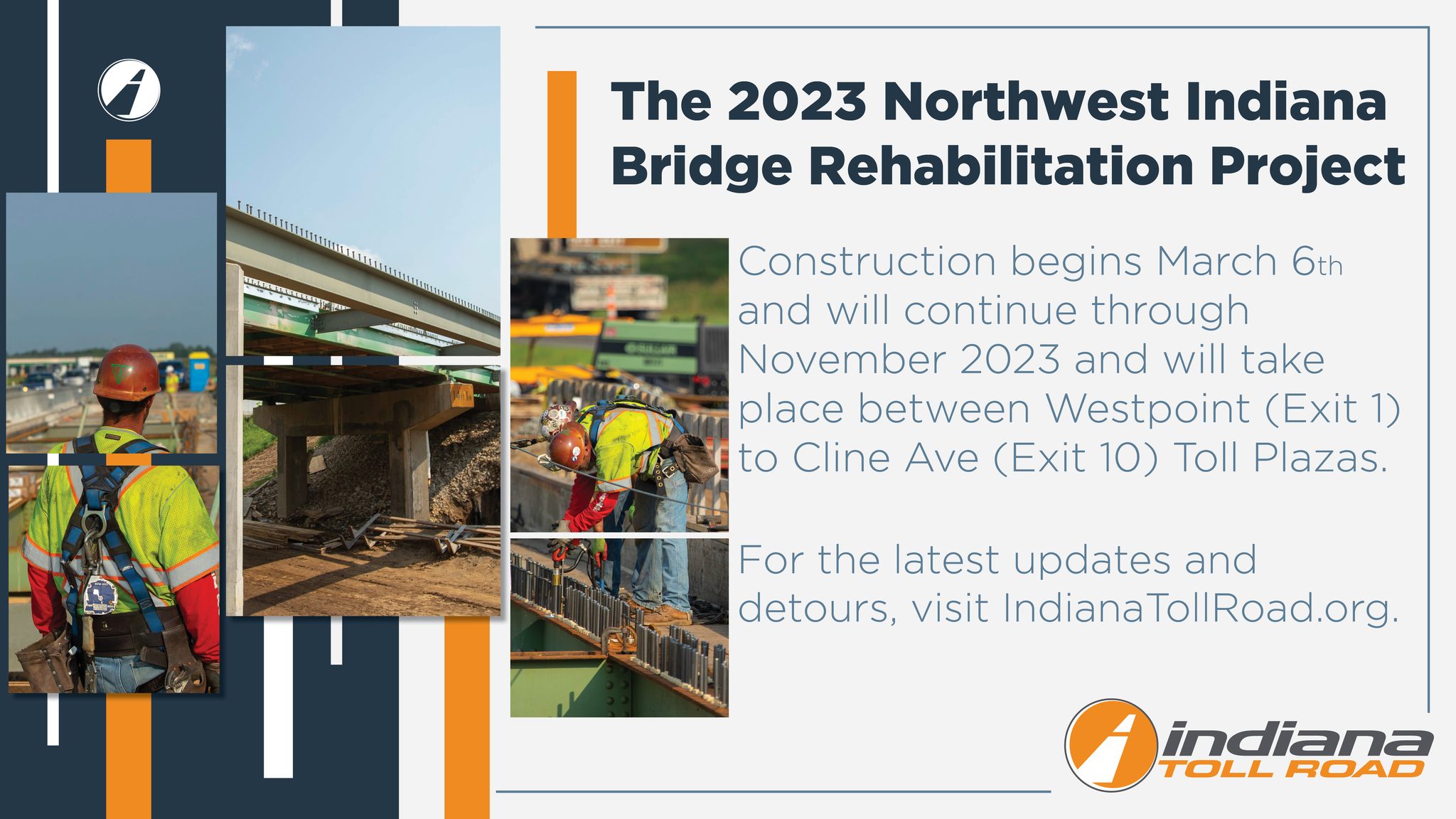 Indiana Toll Road begins 2023 Northwest Indiana Bridge Rehabilitation