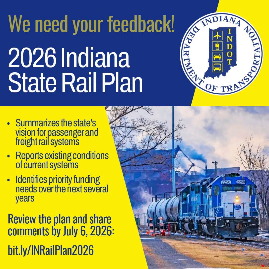 INDOT looking for public input on State Rail Plan