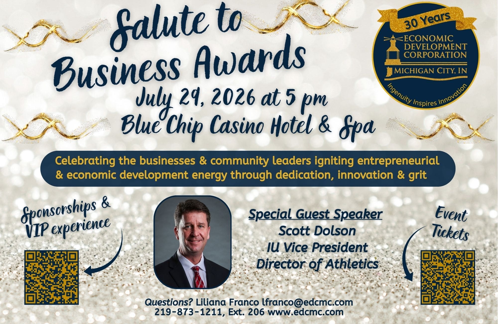 EDCMC celebrates with Salute to Business Awards on July 29th-DEADLINE for tickets is this Thursday 7/16-see below for details