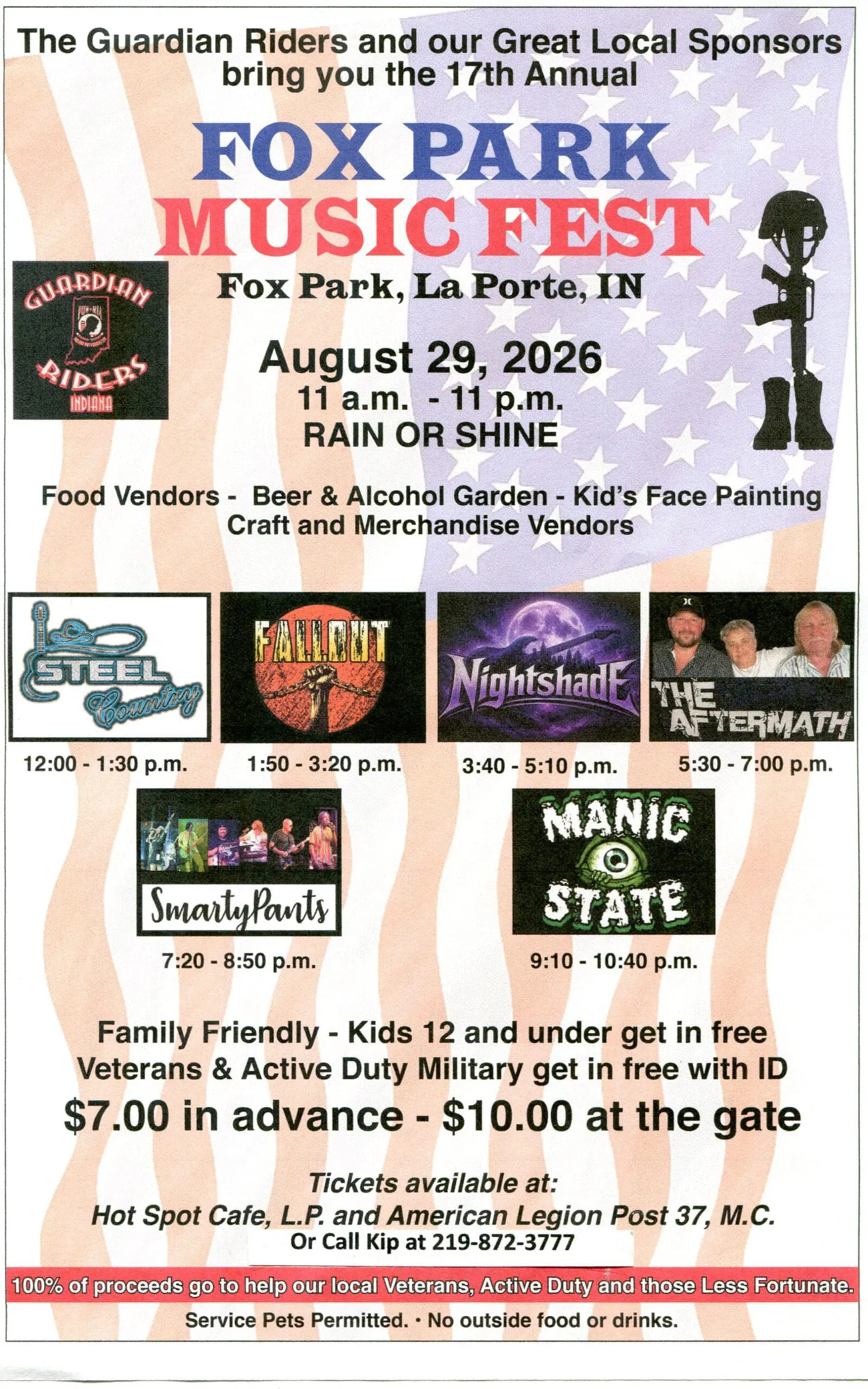 TODAY is the 17th Annual Fox Park Music Fest presented by the Guardian Riders