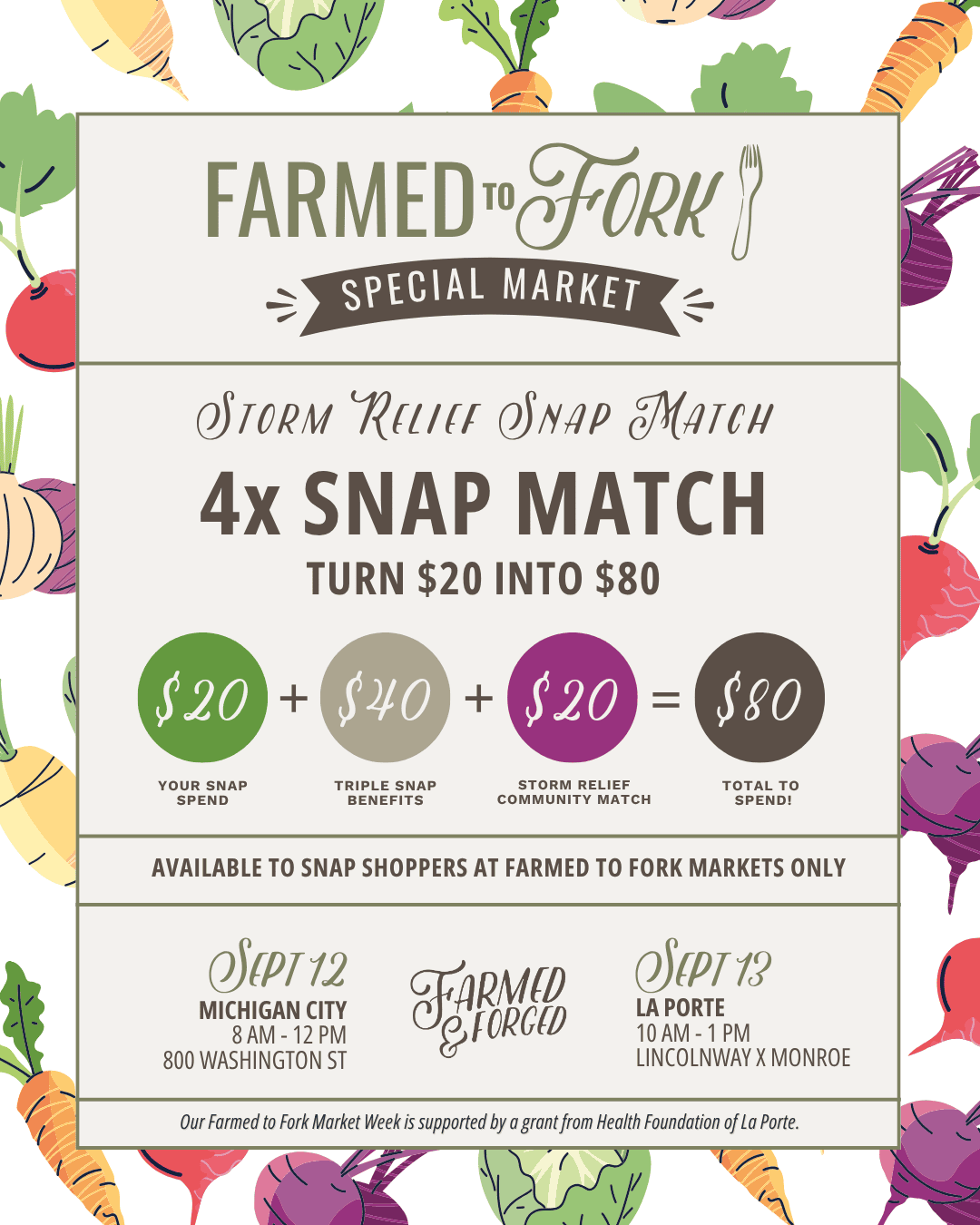 Farmed & Forged Announces Farmed to Fork Weekend with Expanded SNAP Match, Live Chef Demonstrations and Free Family Activities